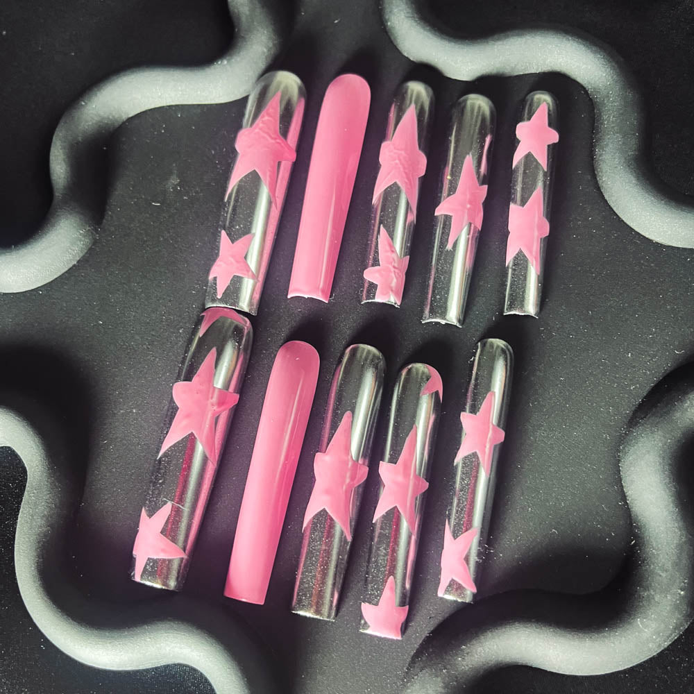 Peach Milkshake  Handmade  Square Nails OM1190 - NoirNail