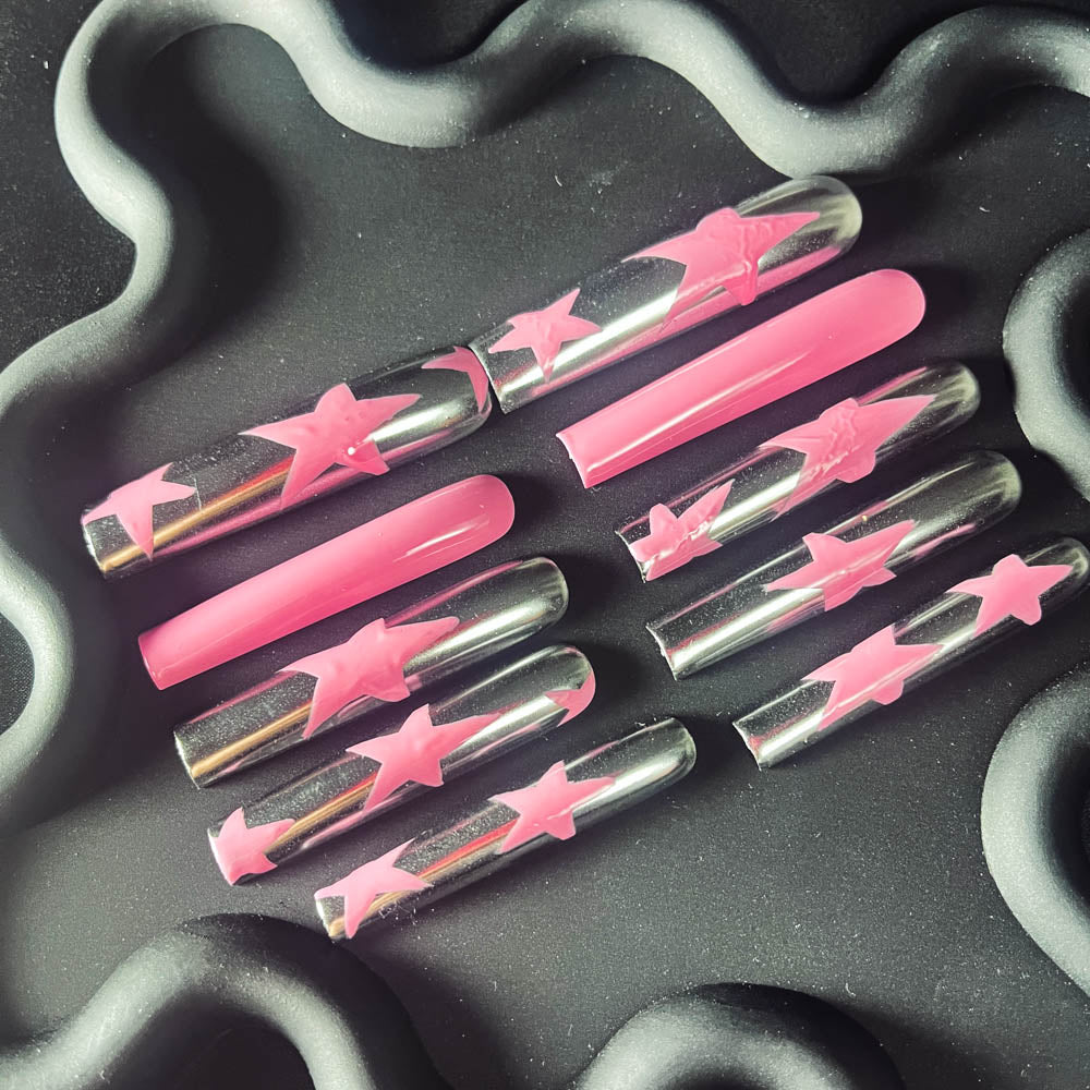 Peach Milkshake  Handmade  Square Nails OM1190 - NoirNail