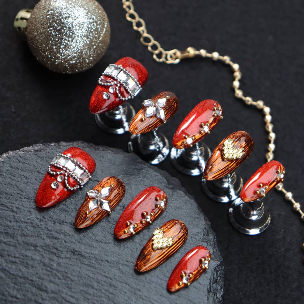 Buccellati Handmade Almond Press On Nails A1578