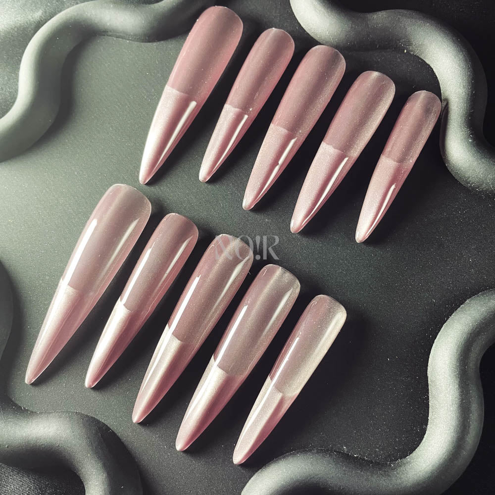 Iced Coffee Handmade  Stiletto Nails OM1069 - NoirNail