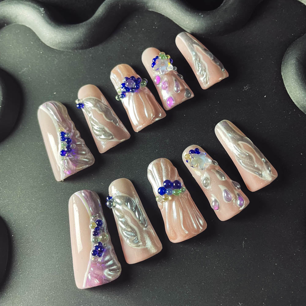Mermaid Princess Handmade  Duck Nails OM1201 - NoirNail