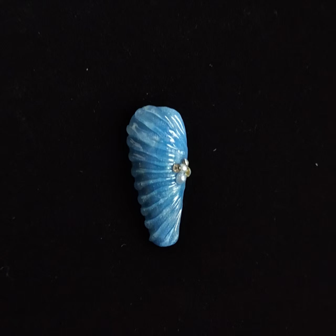 Starfish Handmade Coffin French Tip Press On Nails