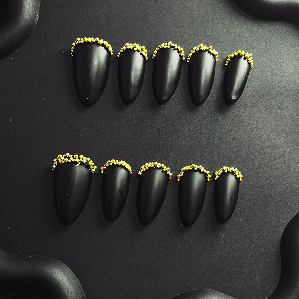 Cleopatra  Handmade Almond  Nails X1115 - NoirNail