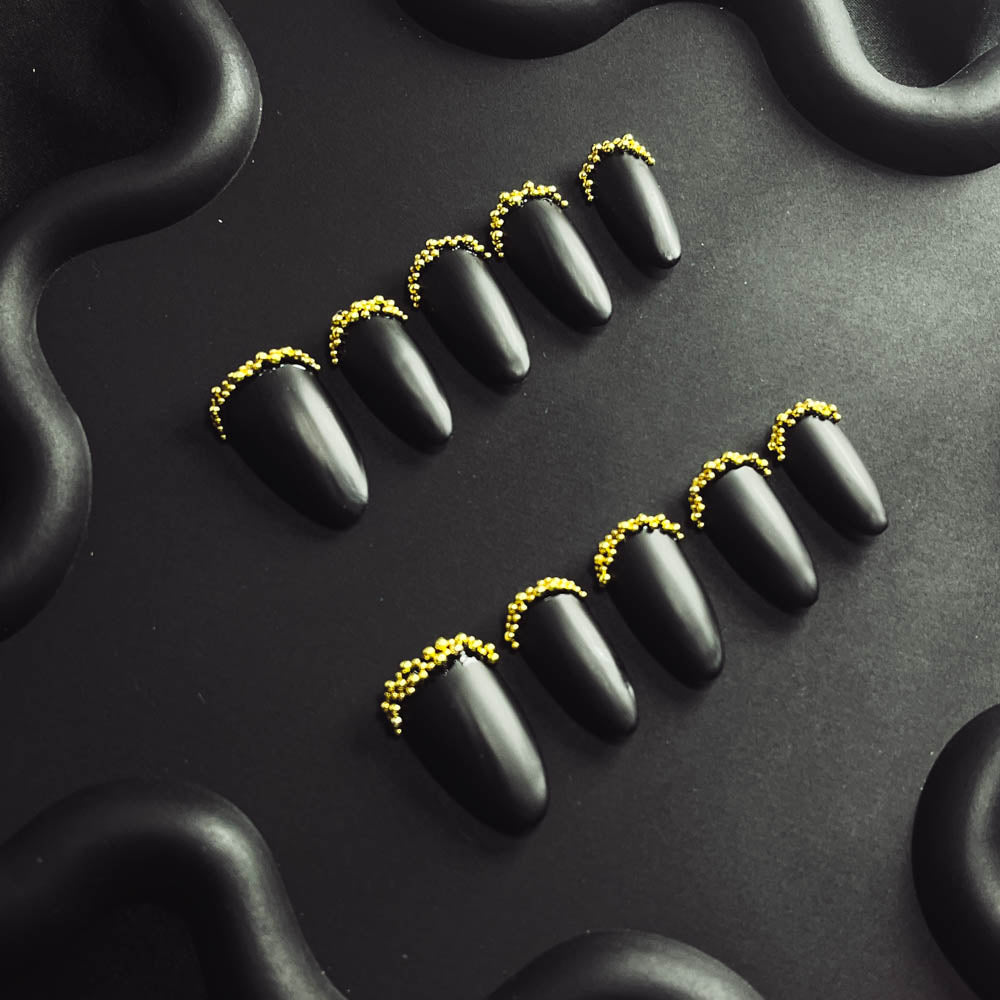 Cleopatra  Handmade Almond  Nails X1115 - NoirNail