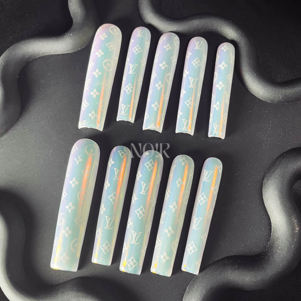 Aurora  Handmade  Square Nails OM1056 - NoirNail