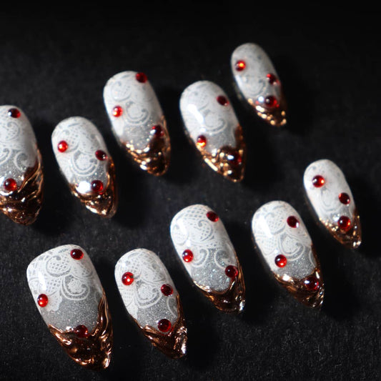 Buccellati Handmade Almond Press On Nails A1580