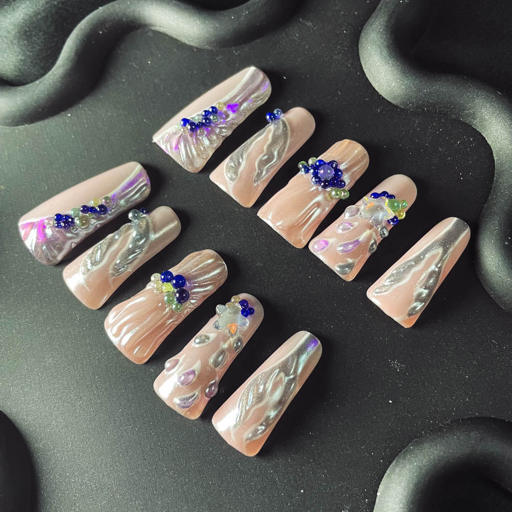 Mermaid Princess Handmade  Duck Nails OM1201 - NoirNail