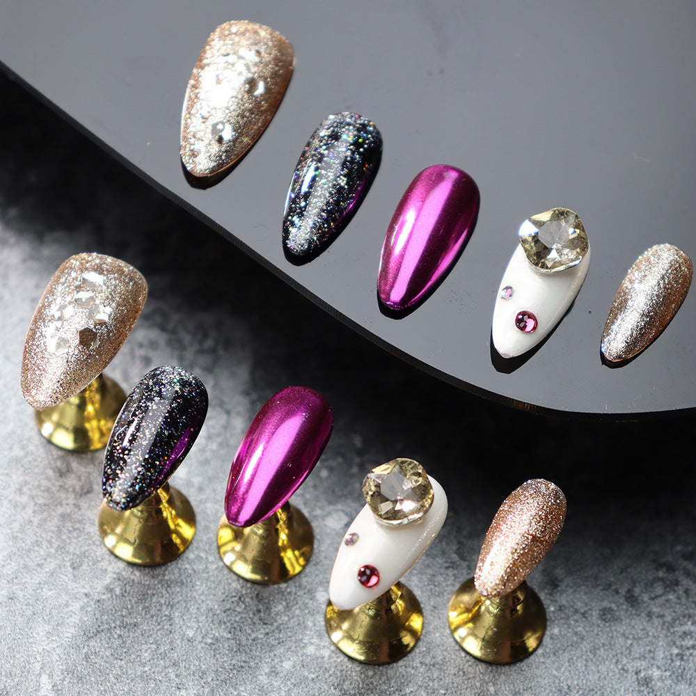 APT Rhinestones Y2K Handmade Almond Press On Nails A670