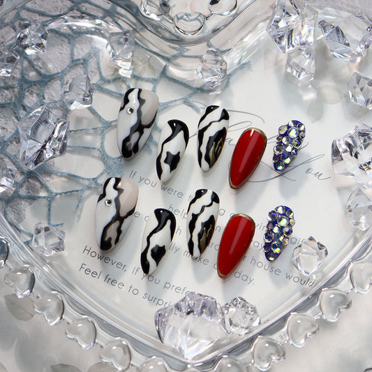 Matador Handmade Almond  Nails  A734 - NoirNail