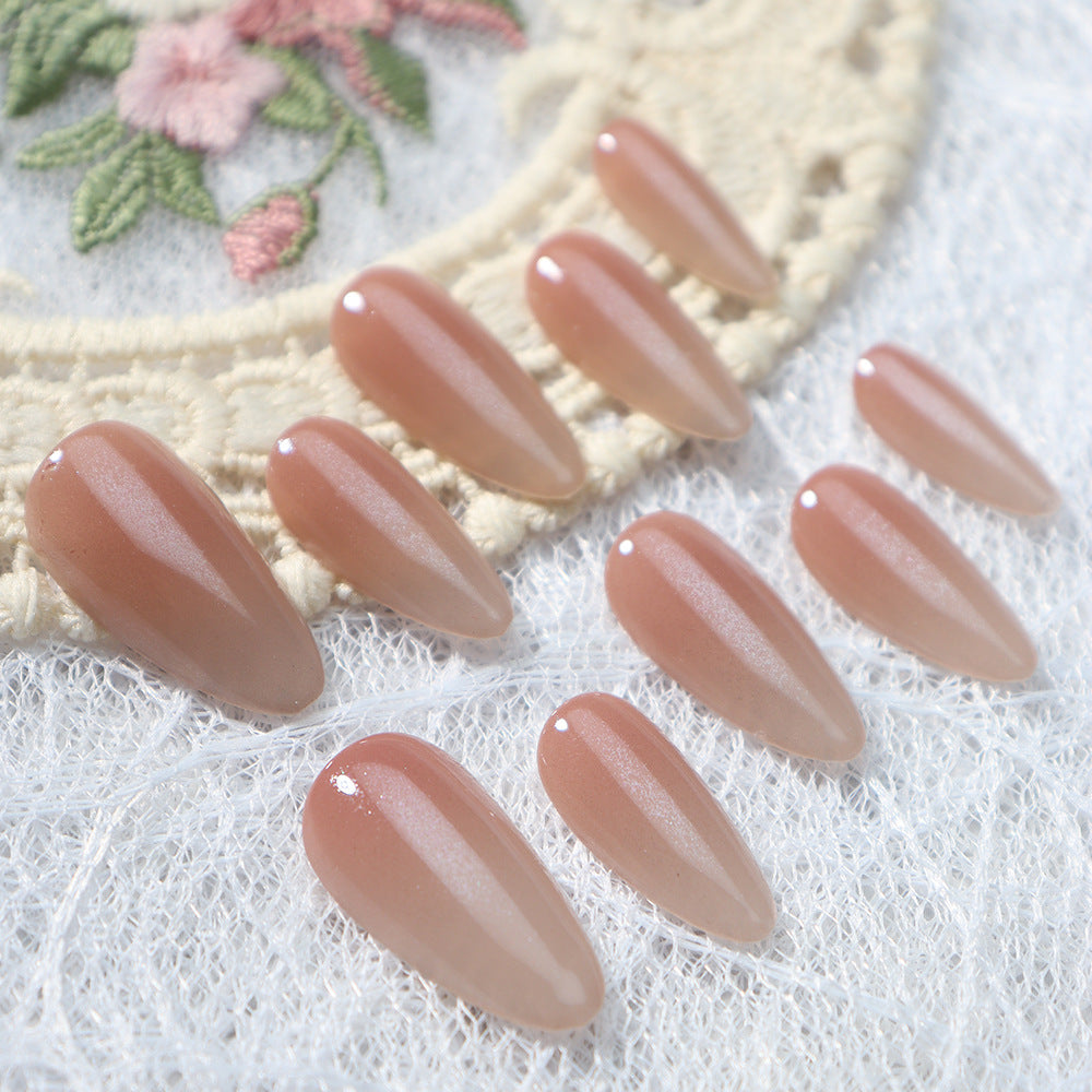 Miss Candy Coral Dreams Handmade Almond Press on Nails P29