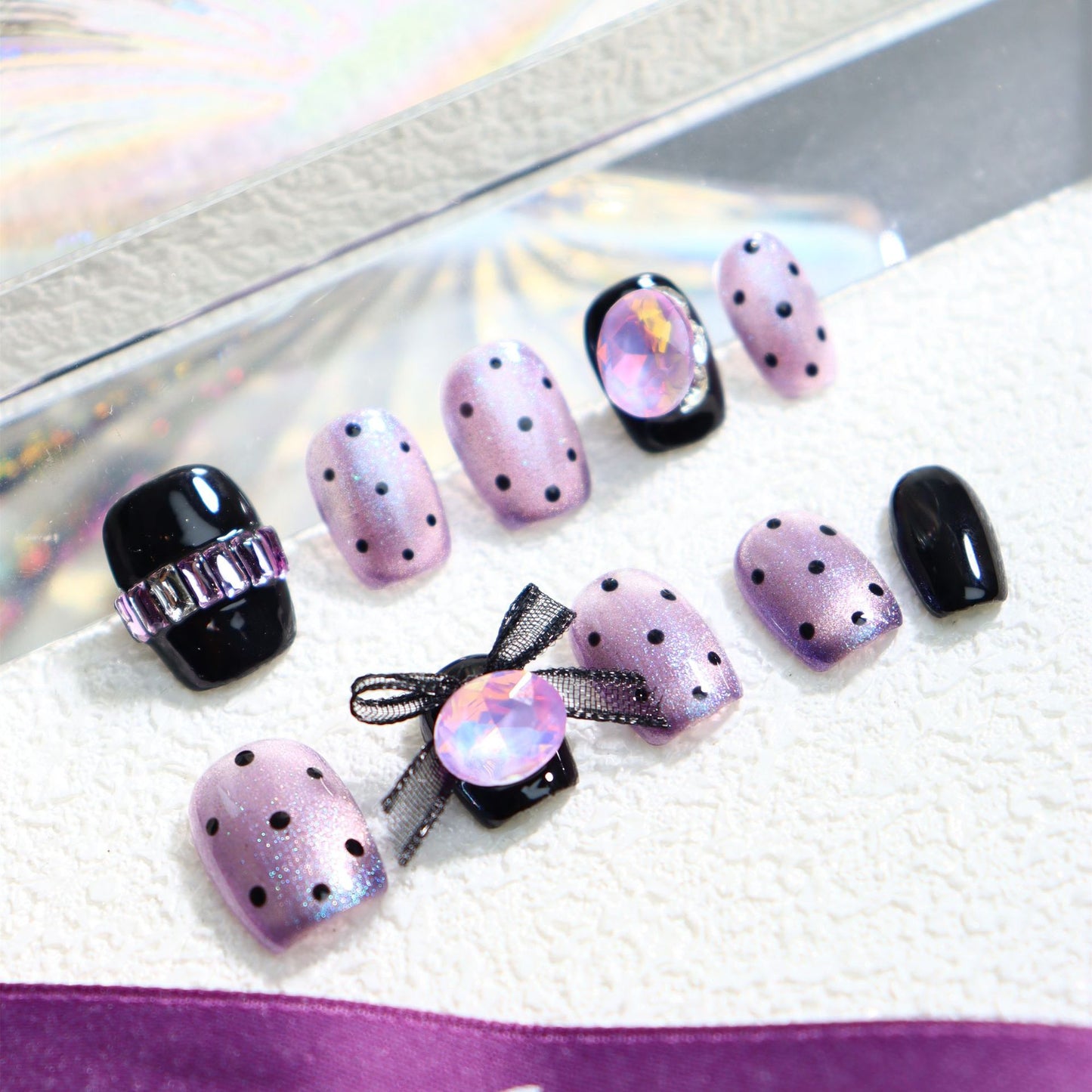 Miss Dior Handmade Square Press On Nails A531