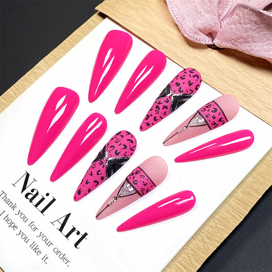 APT. Bikini Handmade Stiletto Press on Nails A95014