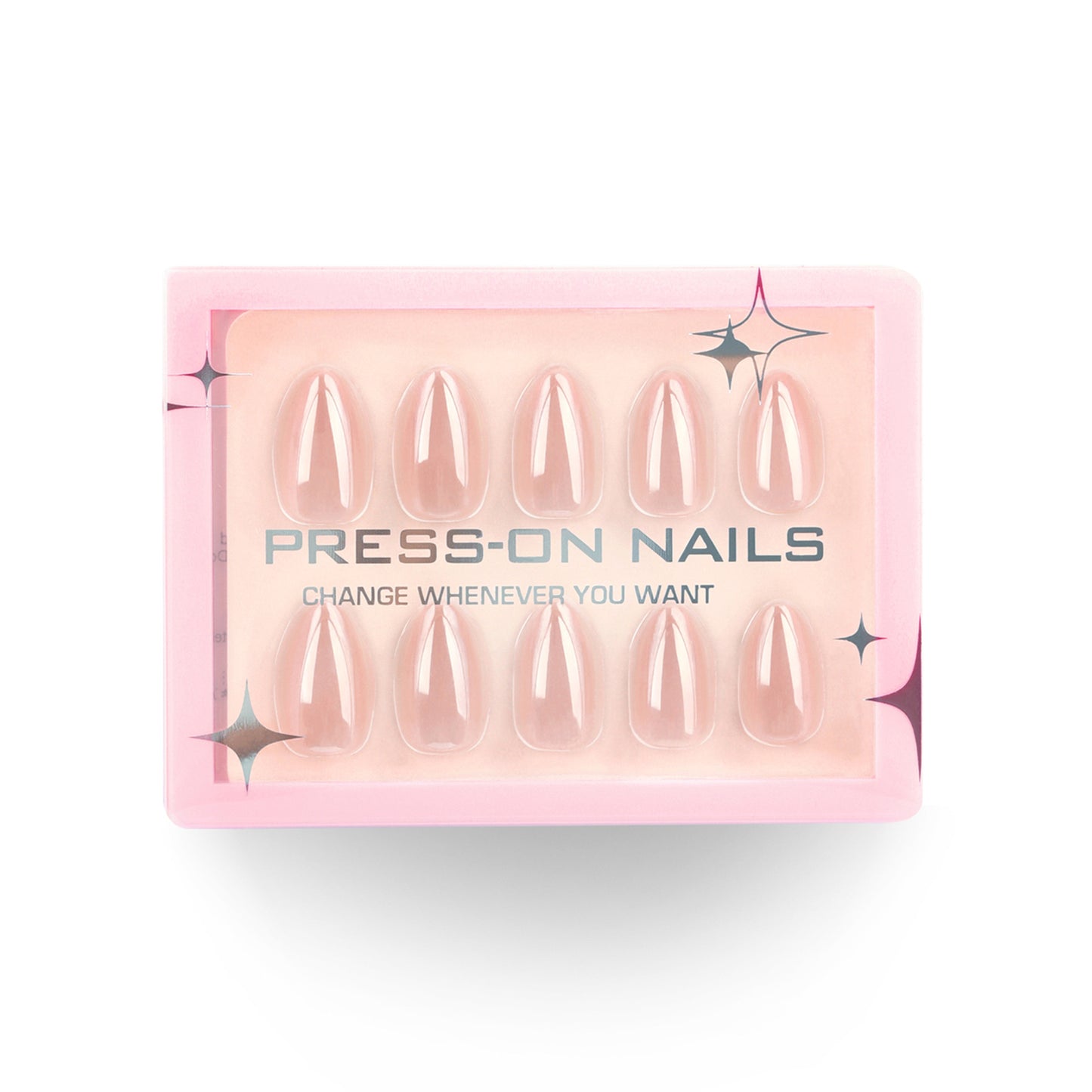 Classic Solid Color Pearlescent Almond 30PCS Free Size Press on Nails GD11