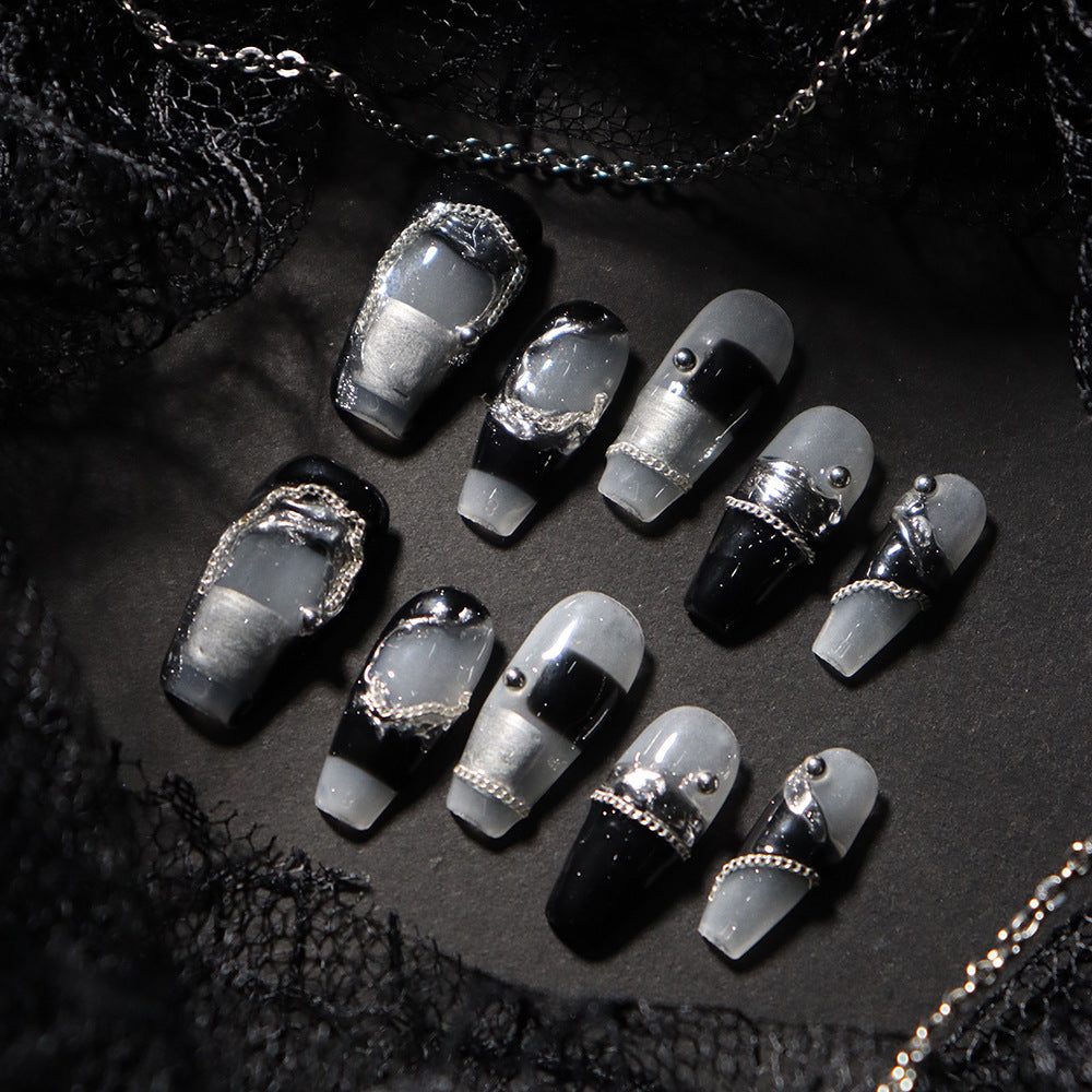 Night Sky  Handmade Coffin Nails A790 - NoirNail