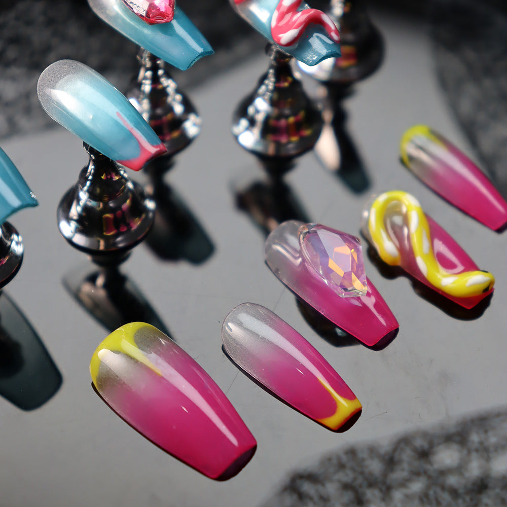 APT Cobra and Ruby Handmade Coffin Nails  A1039