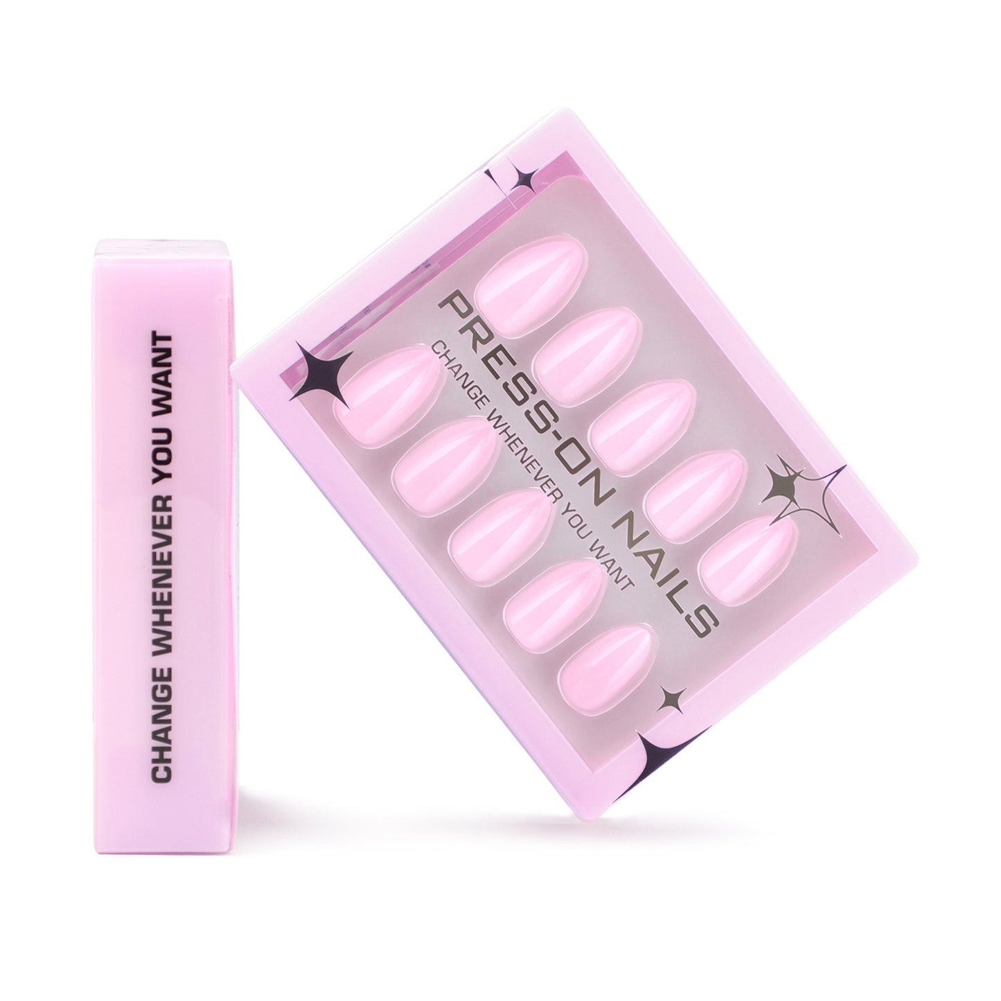 Classic Solid Color Almond 30PCS Free Size Press on Nails GD21