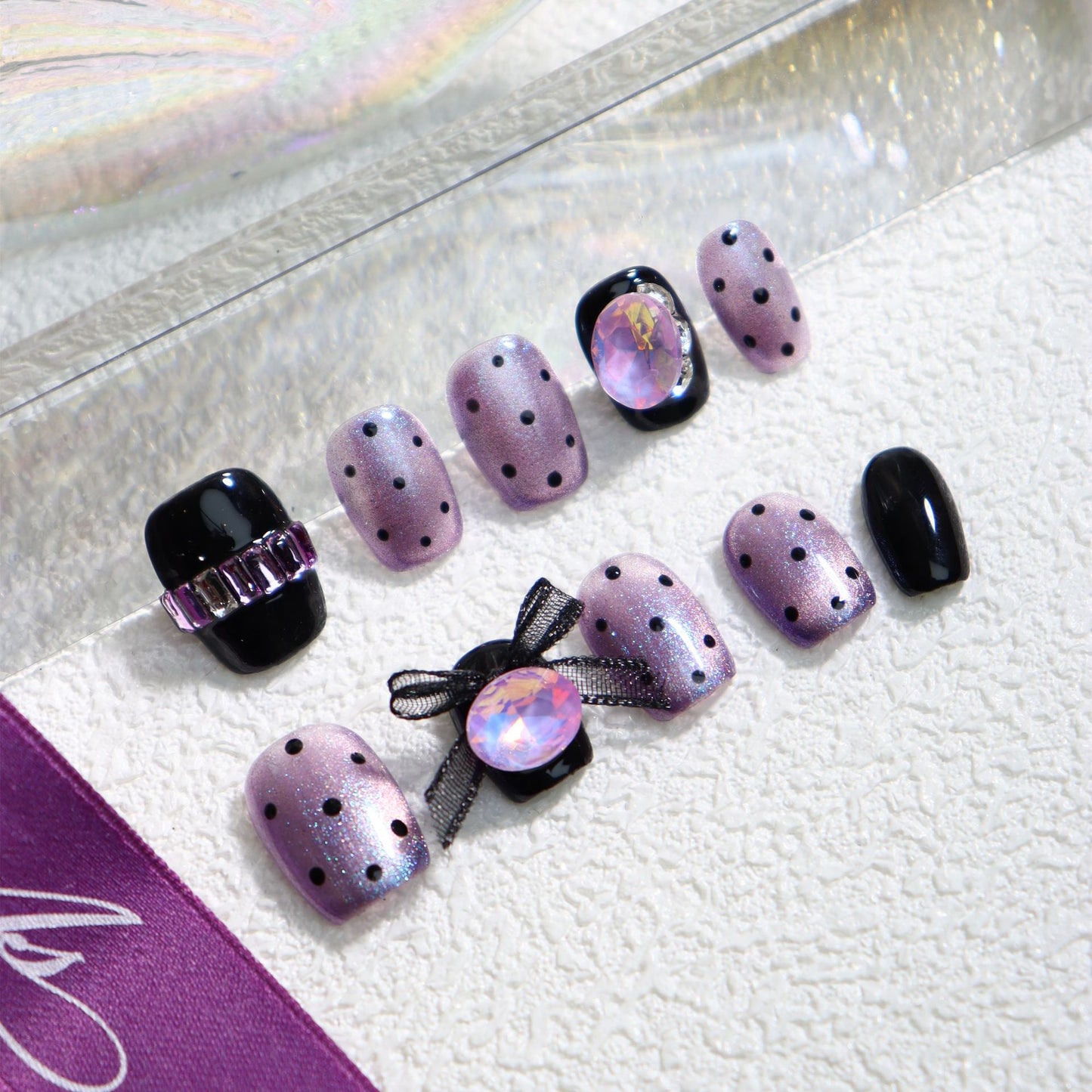 Miss Dior Handmade Square Press On Nails A531