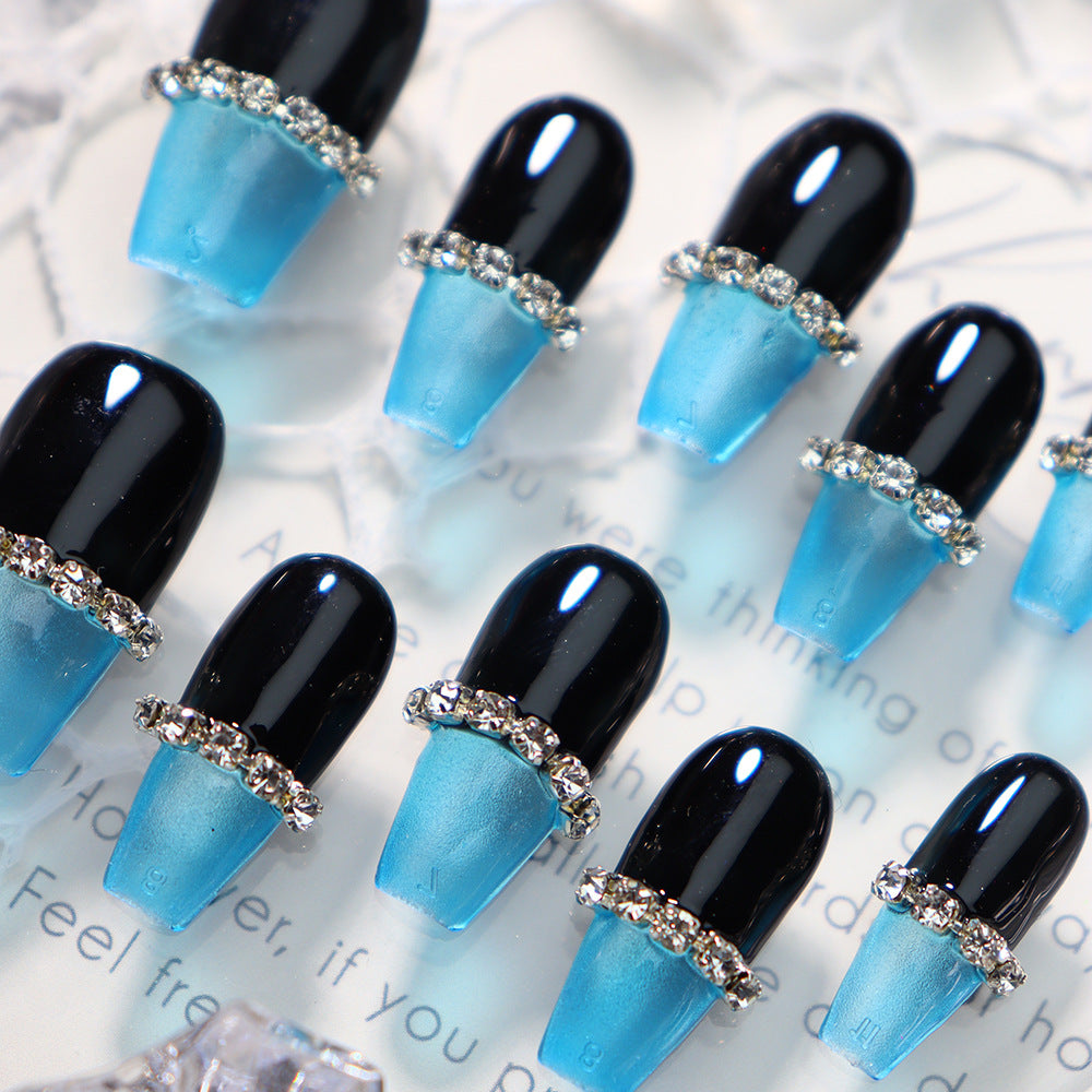 Blue Planet Handmade Coffin Nails A738 - NoirNail