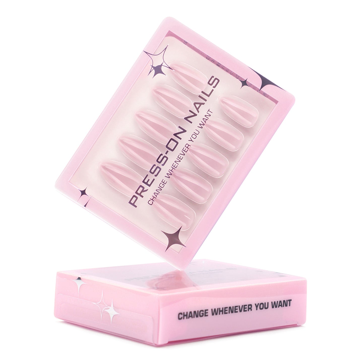 Classic Solid Color Almond 30PCS Free Size Press on Nails GD23