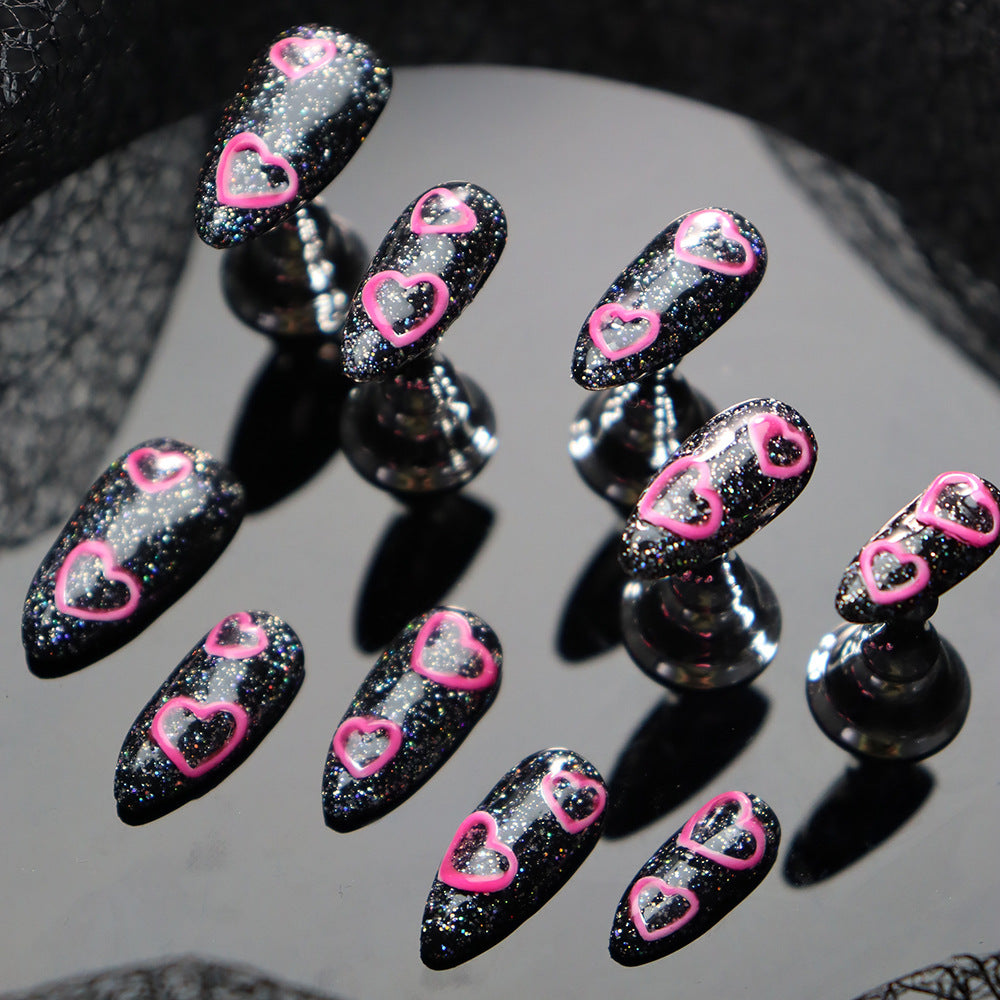 APT Night Light Handmade Almond Nails A981