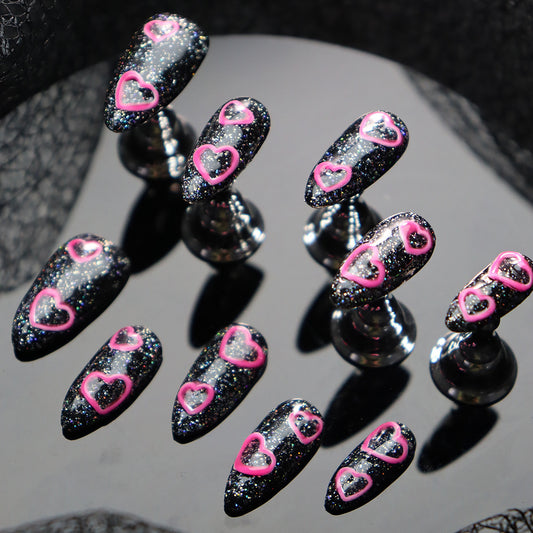 APT Night Light Handmade Almond Nails A981