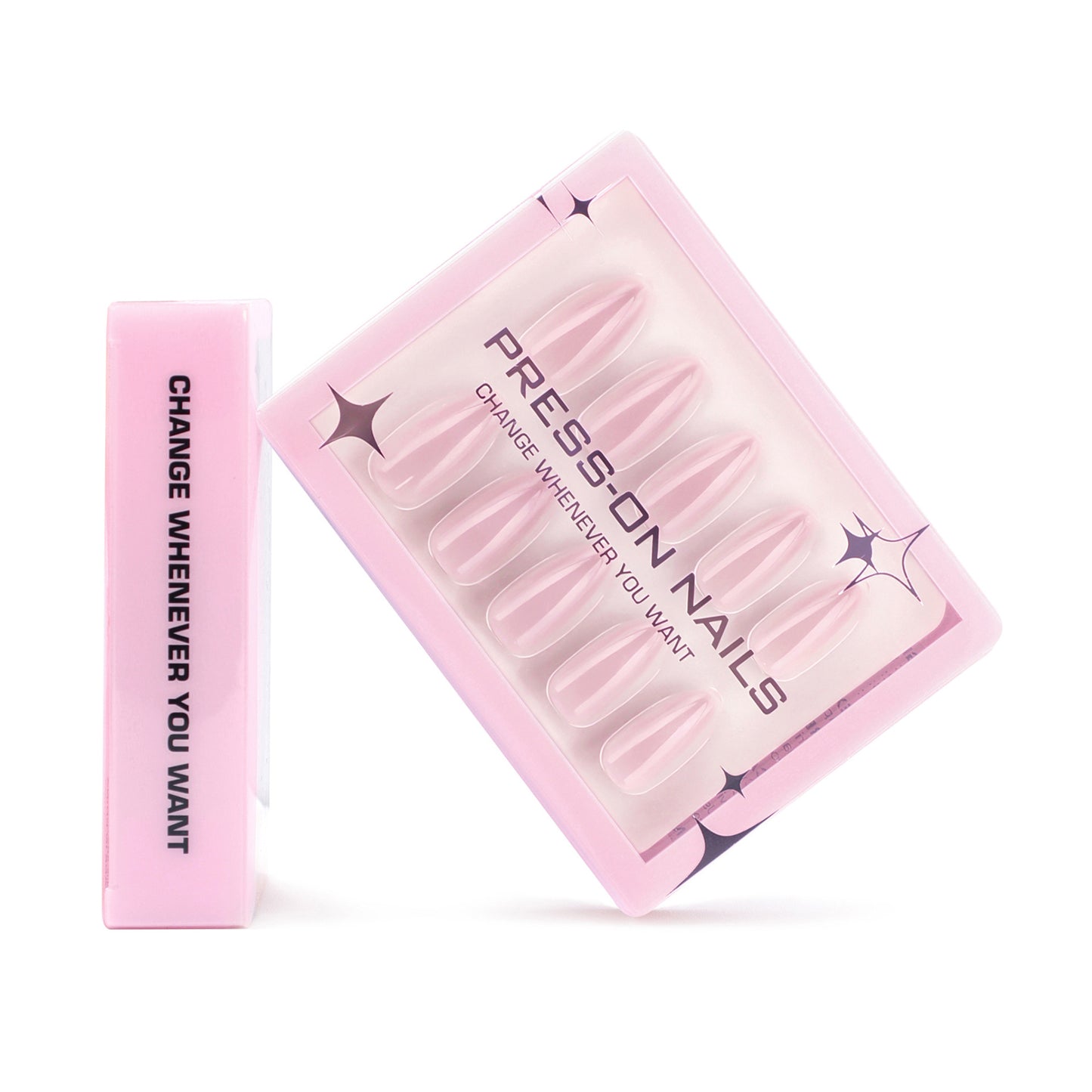 Classic Solid Color Almond 30PCS Free Size Press on Nails GD23