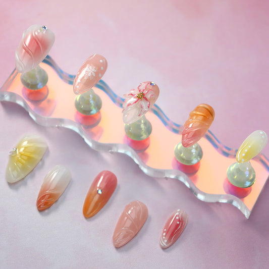 Candy and Lily Handmade Almond Nails A949