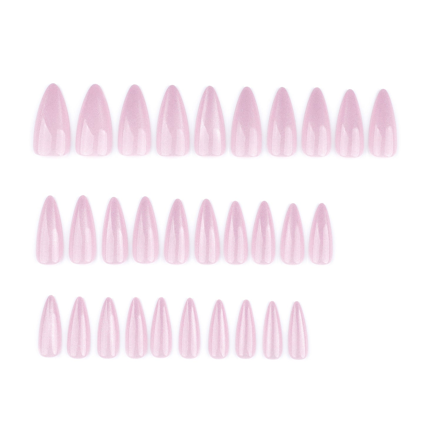 Pink Cat Eyes Gel Nail Handmade Stiletto Press-ons Nail JP3588