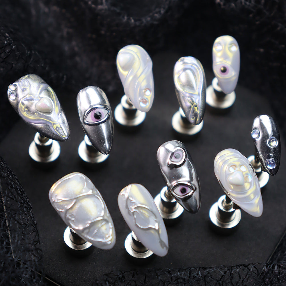 Snow Mountain Handmade Almond Nails A972