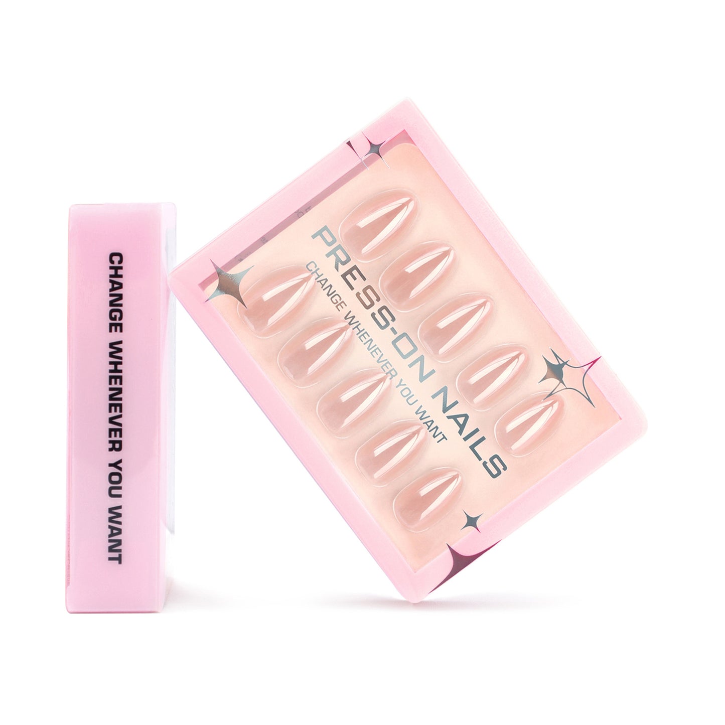 Classic Solid Color Pearlescent Almond 30PCS Free Size Press on Nails GD11