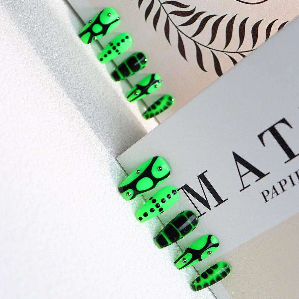 Jungle Elves Y2K Handmade Coffin Nails A347