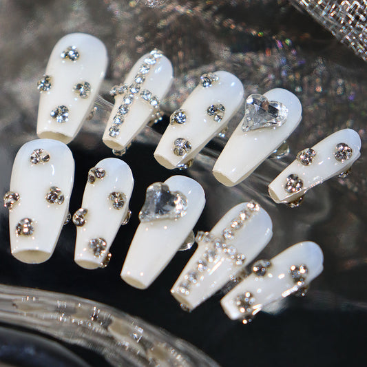 APT Starry Sky Handmade Coffin Press on Nails 95