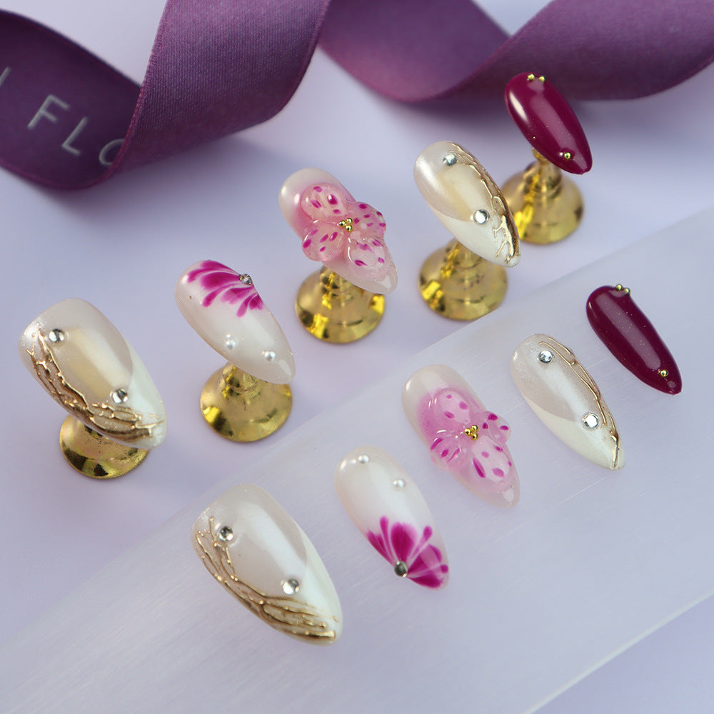 Gossip Girl Handmade Almond  Nails  A1005