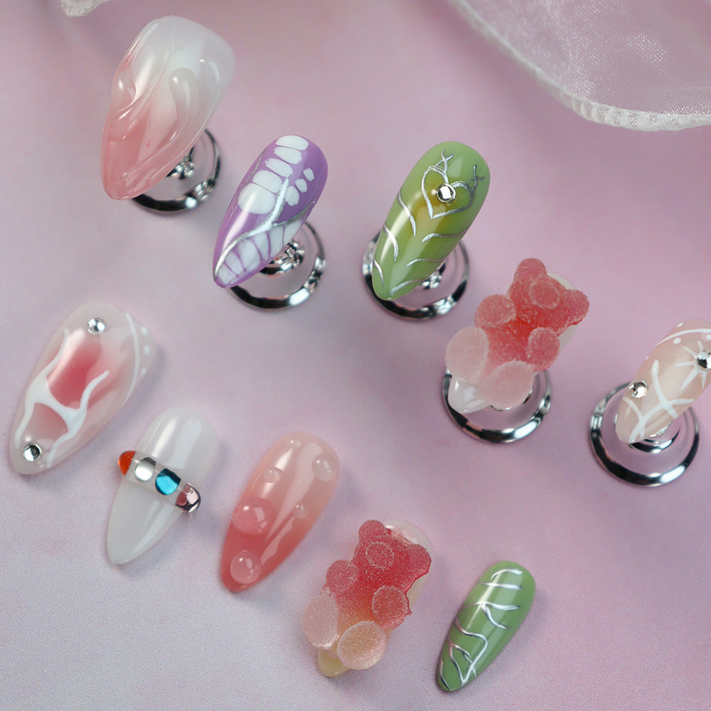 Gummy Bears Y2k Handmade Almond  Nails  A1063