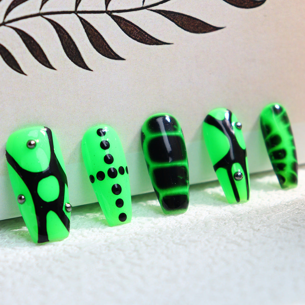 Jungle Elves Y2K Handmade Coffin Nails A347