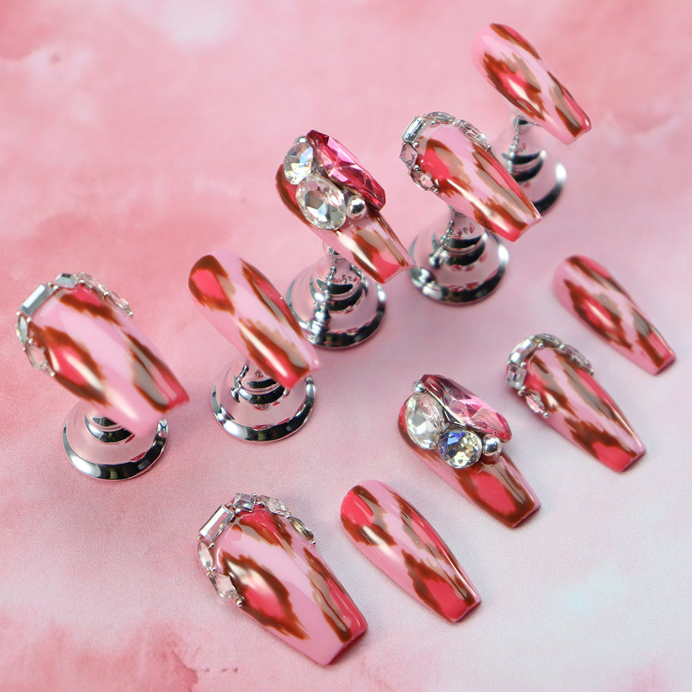 APT Jaguar and Pigeon Blood Handmade Coffin Nails  A1027