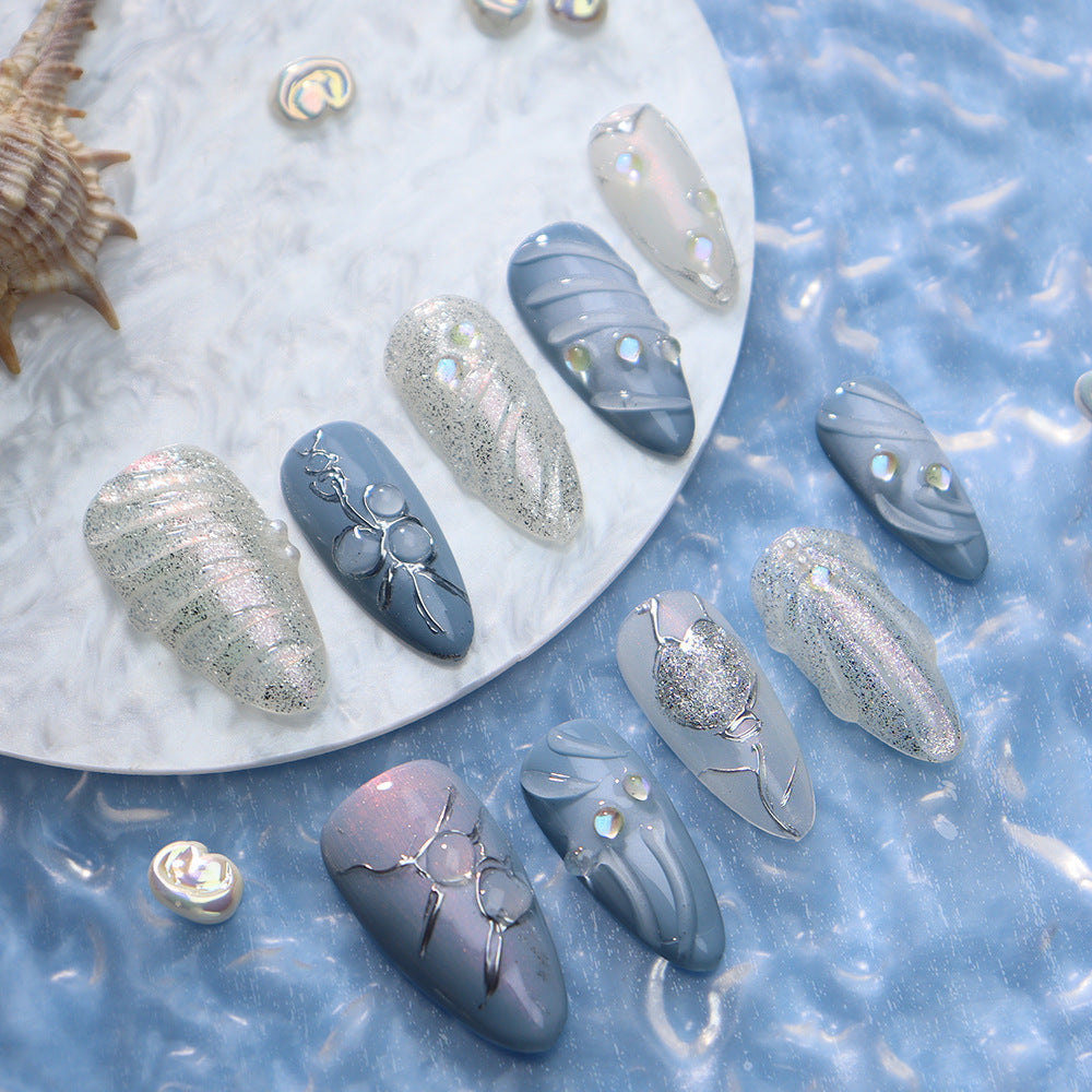 Daughter of the Sea Handmade Almond Press On Nails A796