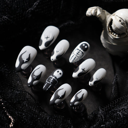 Hollow Knight  Handmade Almond  Nails  A683 - NoirNail