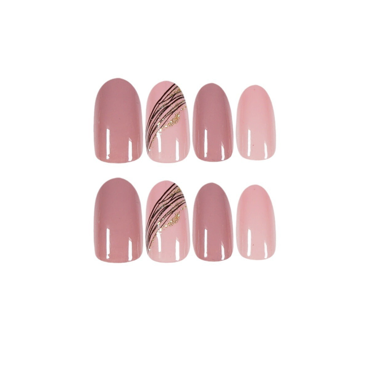 Mocha  Almond 24PCS Free Size Nails JP867 - NoirNail