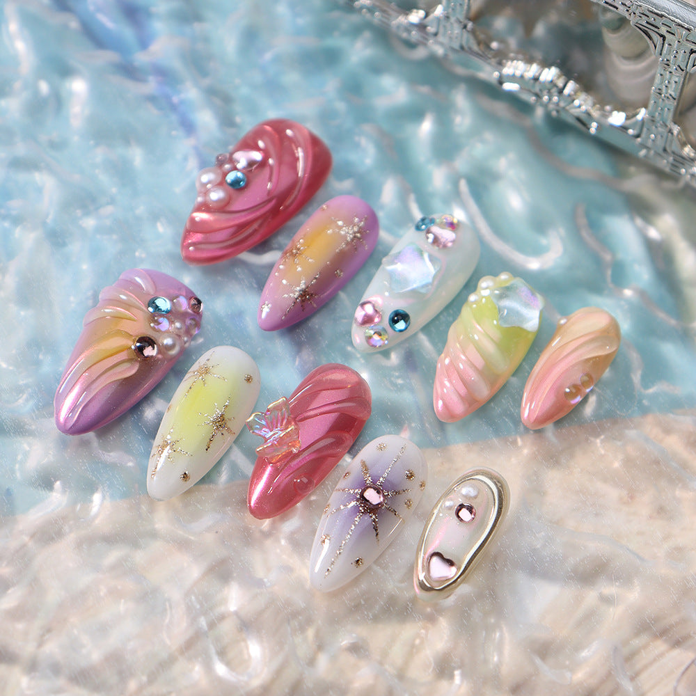 Saipan Dream Handmade Almond  Nails A787 - NoirNail