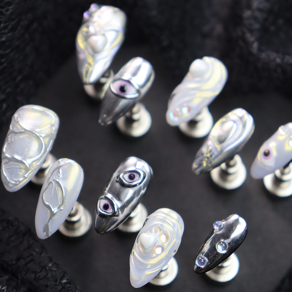 Snow Mountain Handmade Almond Nails A972