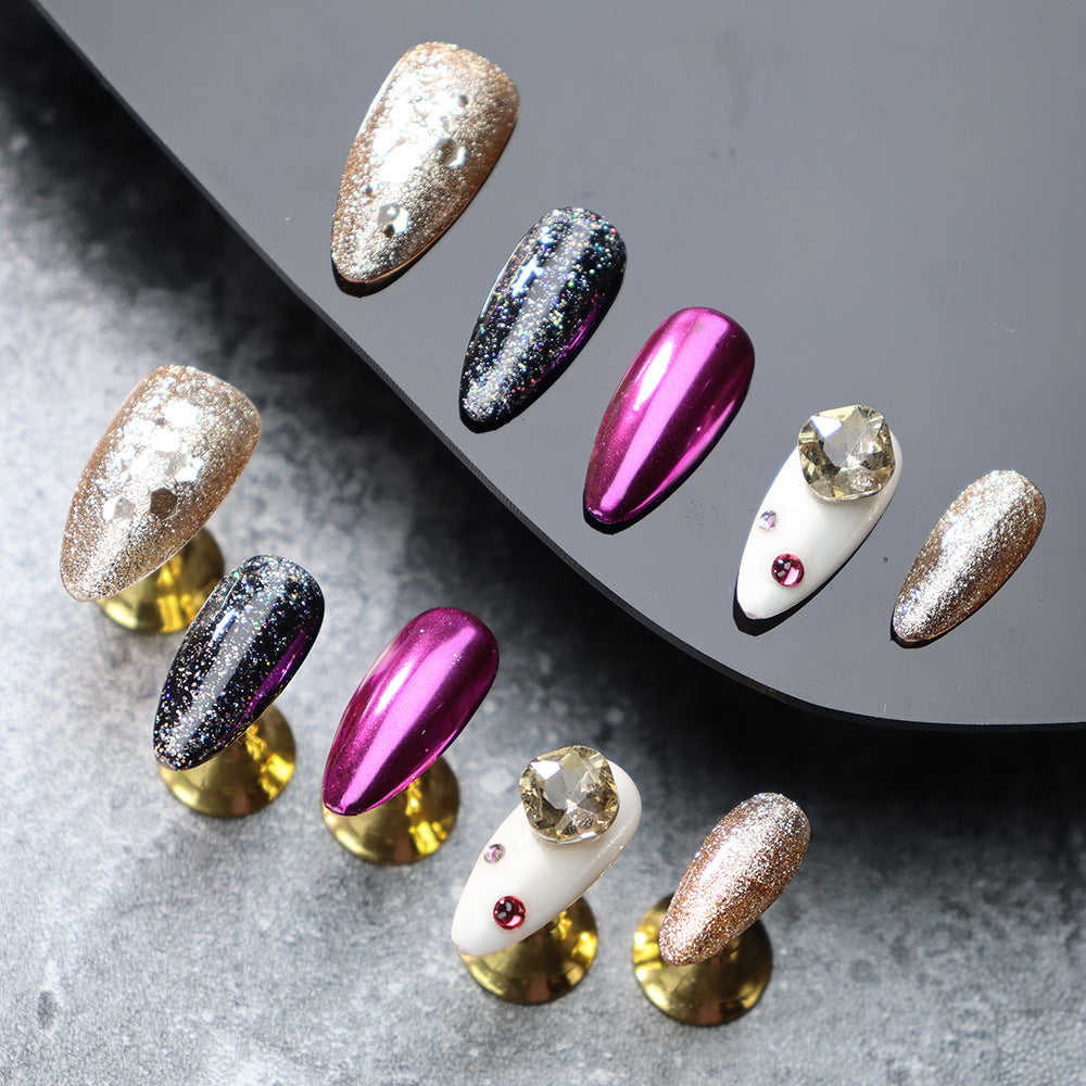 APT Rhinestones Y2K Handmade Almond Press On Nails A670