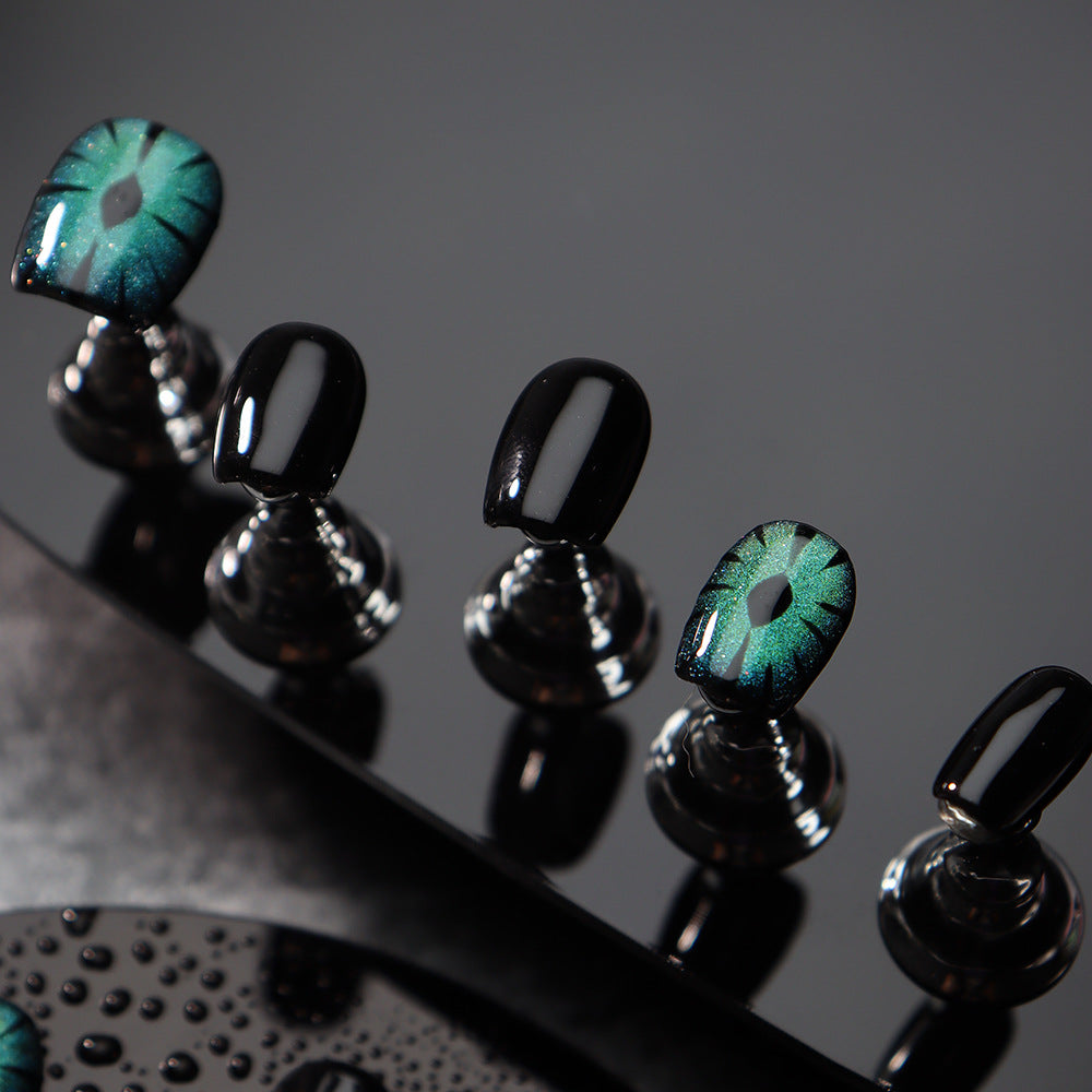 Black Adam Handmade Square Press On Nails A680