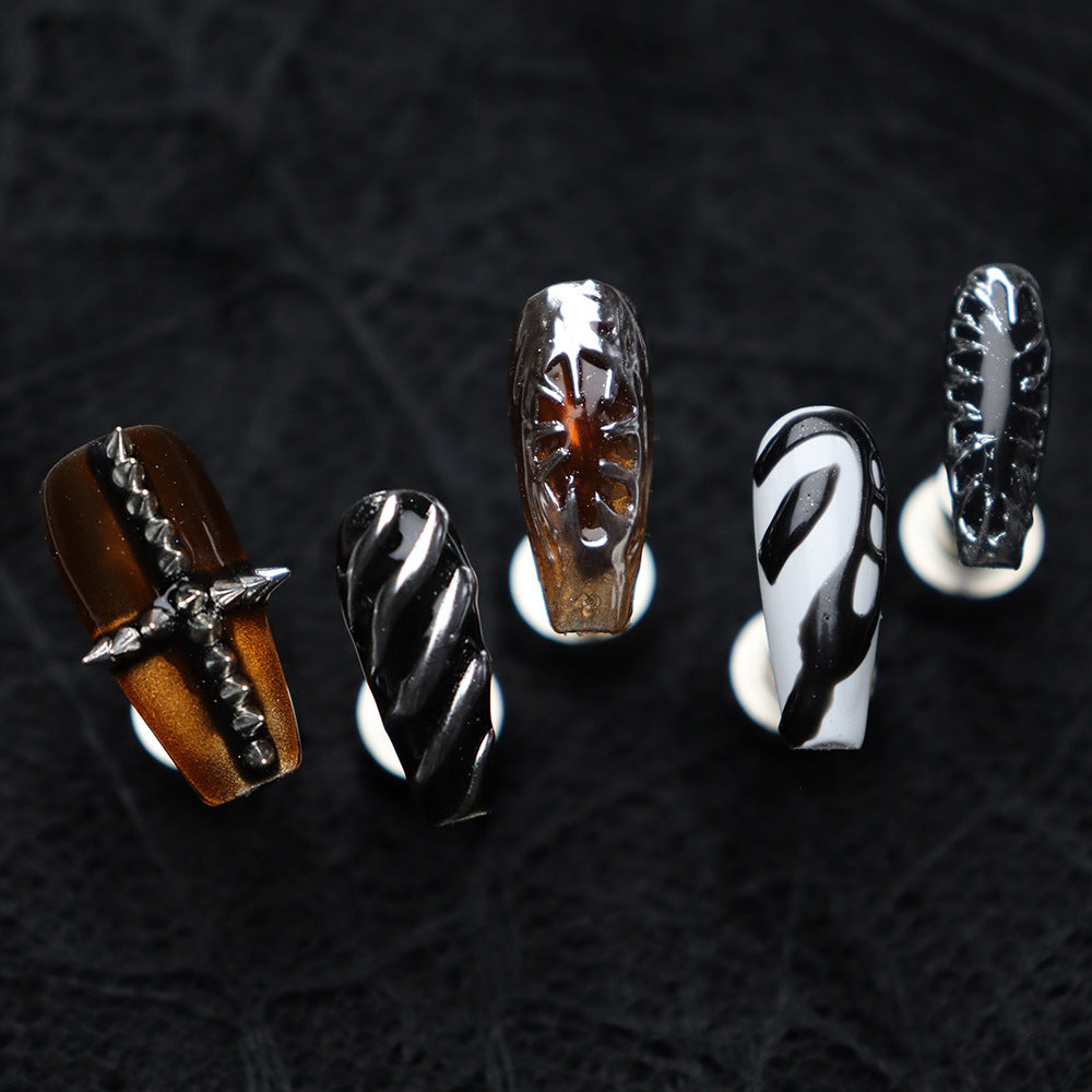The Fury of Dracula Handmade Coffin  Nails A791 - NoirNail