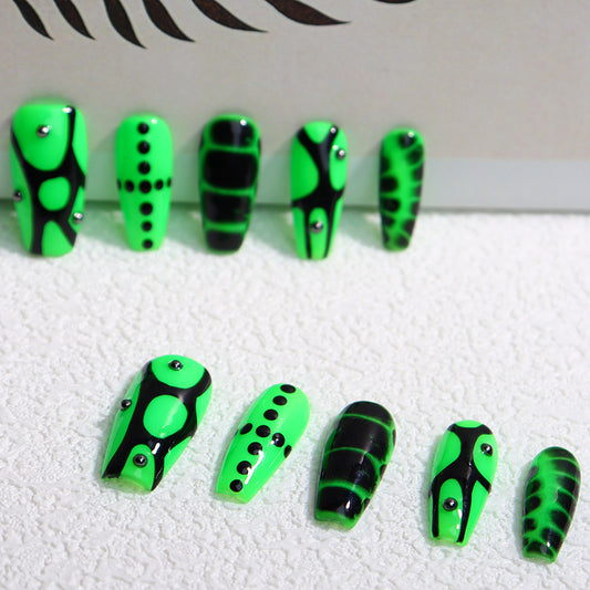 Jungle Elves Y2K Handmade Coffin Nails A347