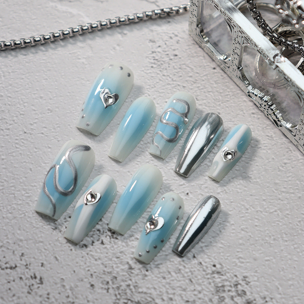 The Legend of the Blue Sea Y3K Handmade Coffin Press On Nails A629