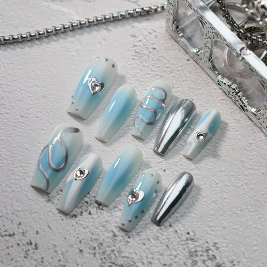 The Legend of the Blue Sea Y3K Handmade Coffin Press On Nails A629
