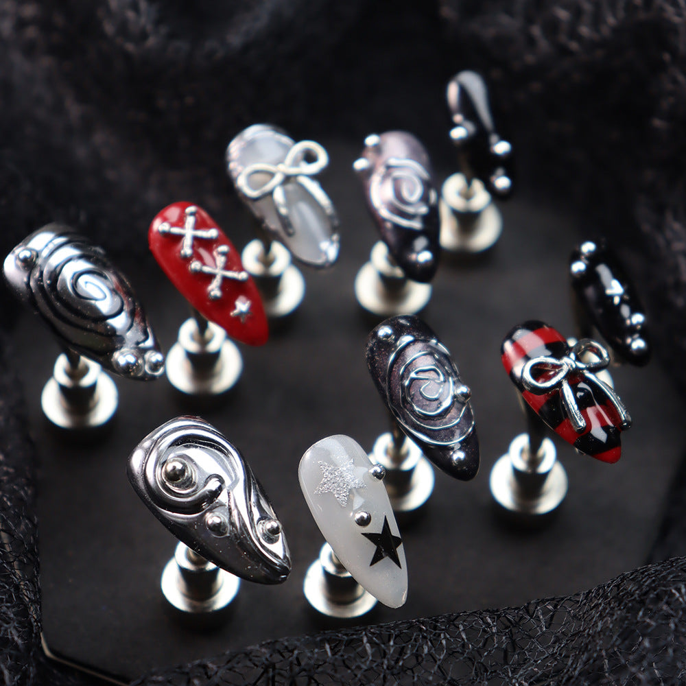 Punk Queen Y2K Handmade Almond Nails A969