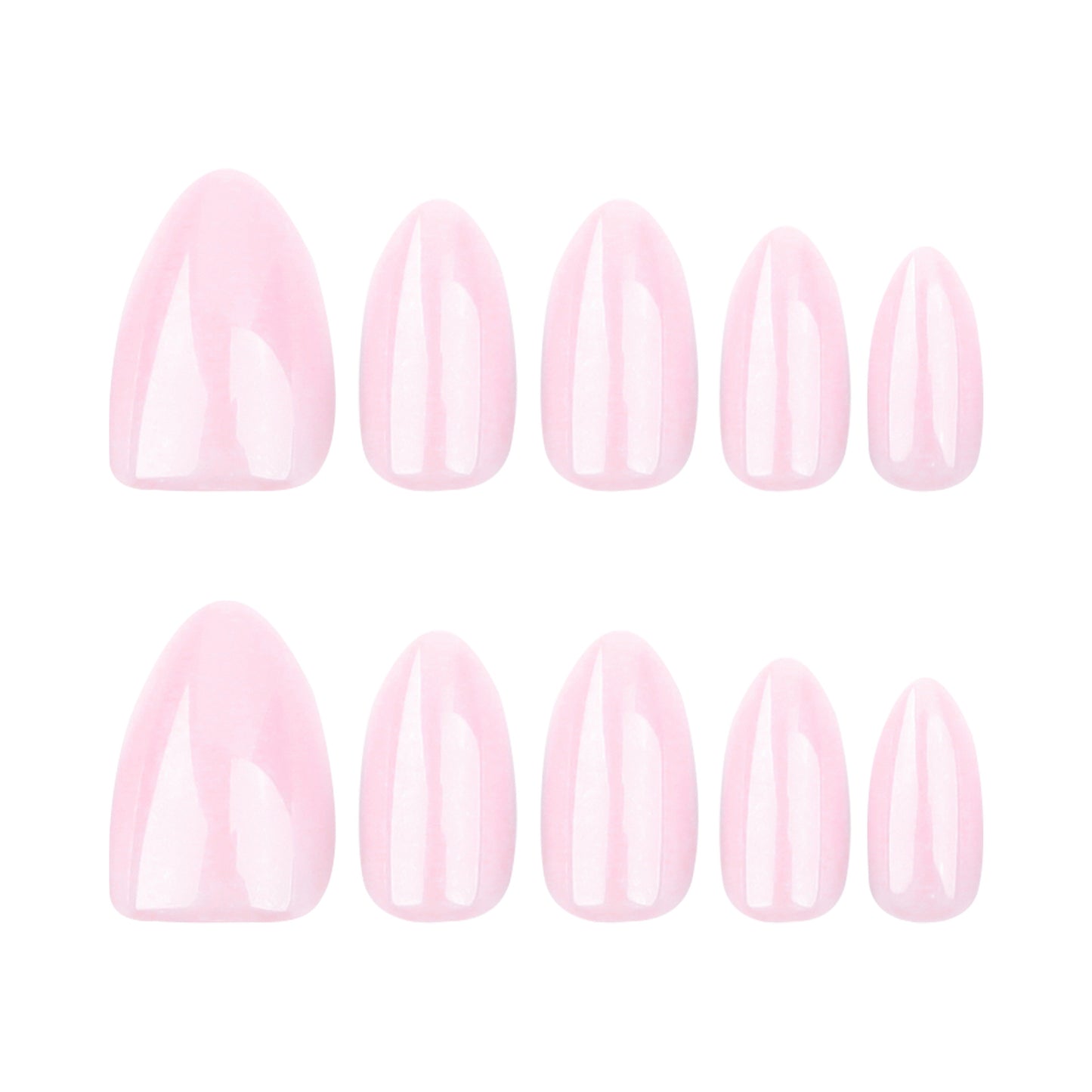 Classic Solid Color Almond 30PCS Free Size Press on Nails GD21