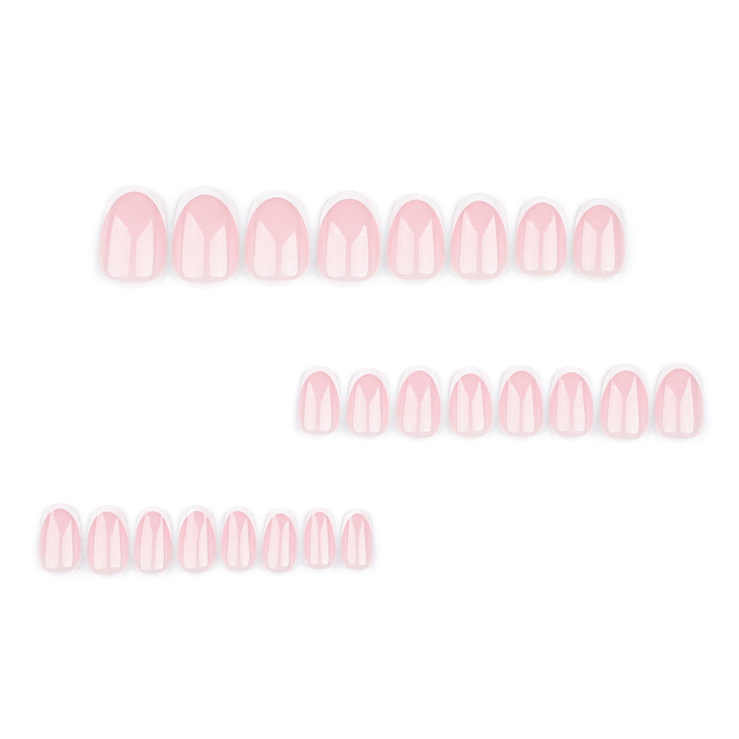 Clean French Rounded 24PCS Free Size Press on Nails JP3443
